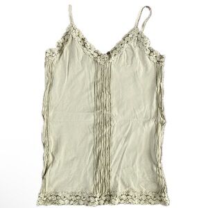 LIBIAN Nylon Lace Camisole Top Size OS Green